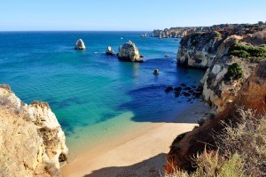 Blick auf den Atlantik vor Algarve Portugal