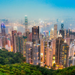 Blick auf Hongkong