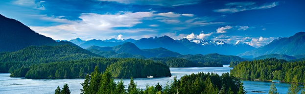 Panoramic view of Tofino, Vancouver Island, Canada