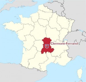 Auvergne in Frankreich Karte Auvergne