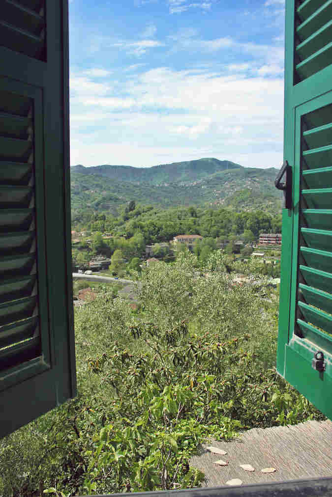 Blick aus dem Hotelfenster in Rapallo