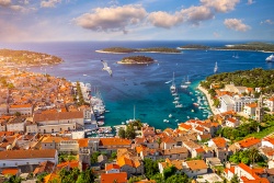 Kroatien, Hvar - Stadtausblick