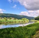 Fluss und Fahrrad