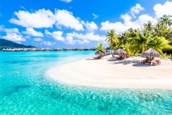 Strand und Meer auf Bora bora