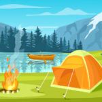 Camp in der Wildnis