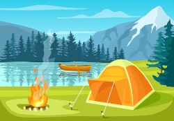 Camp in der Wildnis