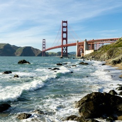 Golden Gate Bridge landmark in San Francisco California USA